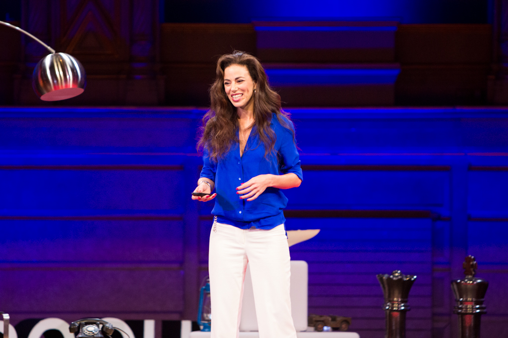 Chen Lizra on the TED stage